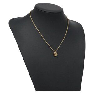 Christian Dior Necklace metal Gold Auth 125879